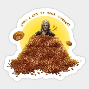 toss a coin Sticker